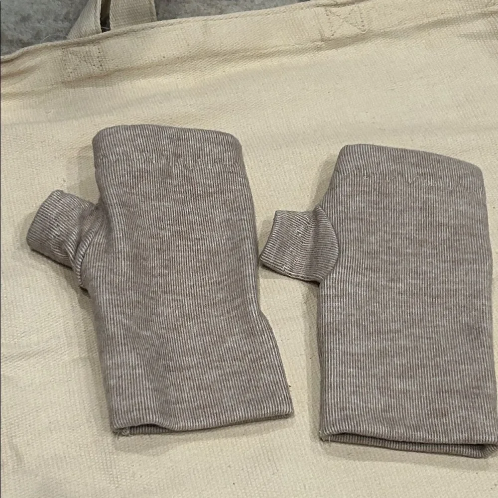 Fingerless Gloves two Layer Ultra Soft Jersey tan Fingerless Gloves